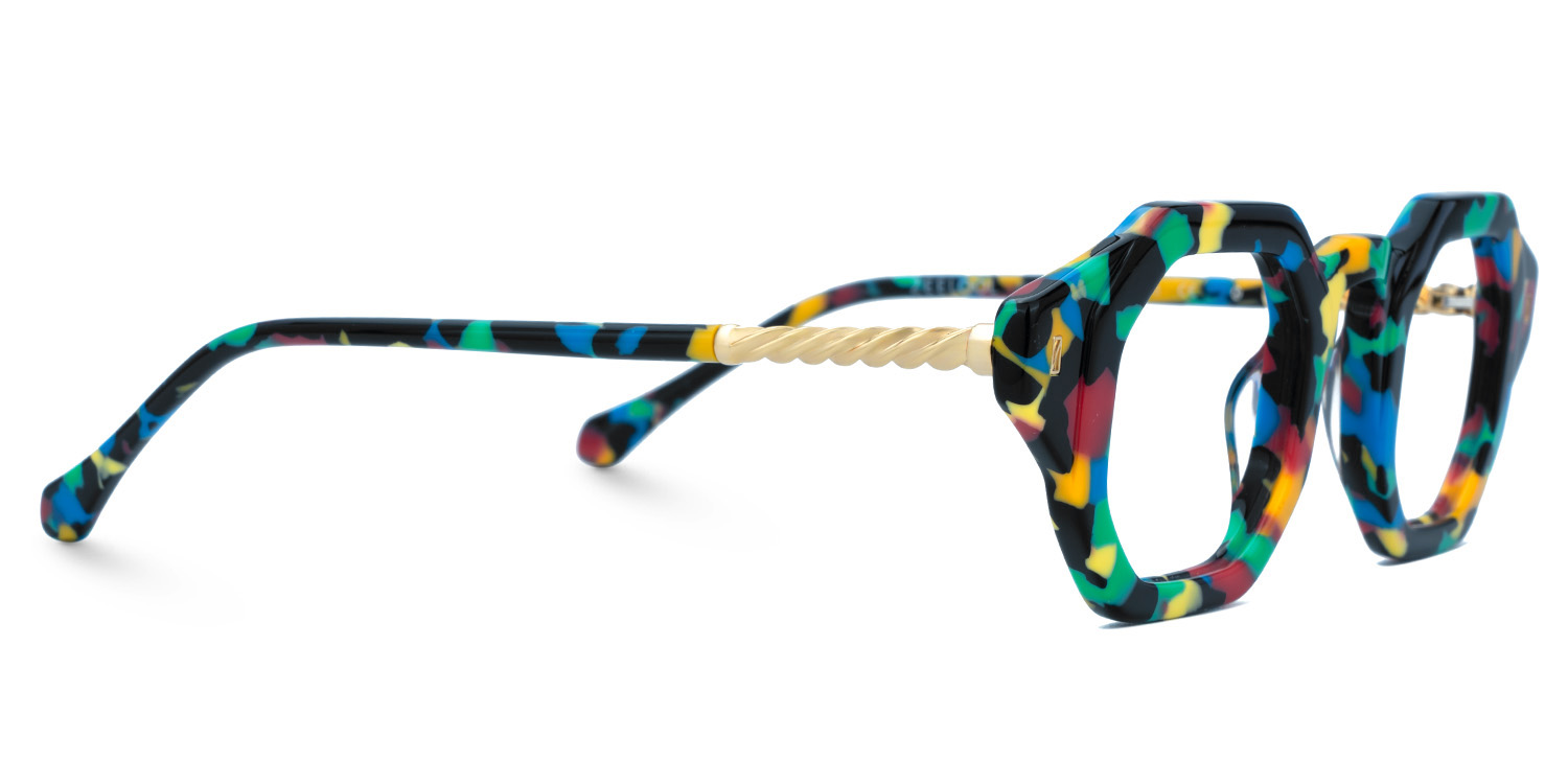 Mariluz Geometric Speckled Glasses2