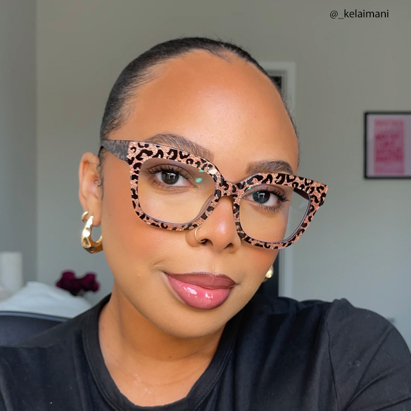 Yaniska Square Leopard Glasses4