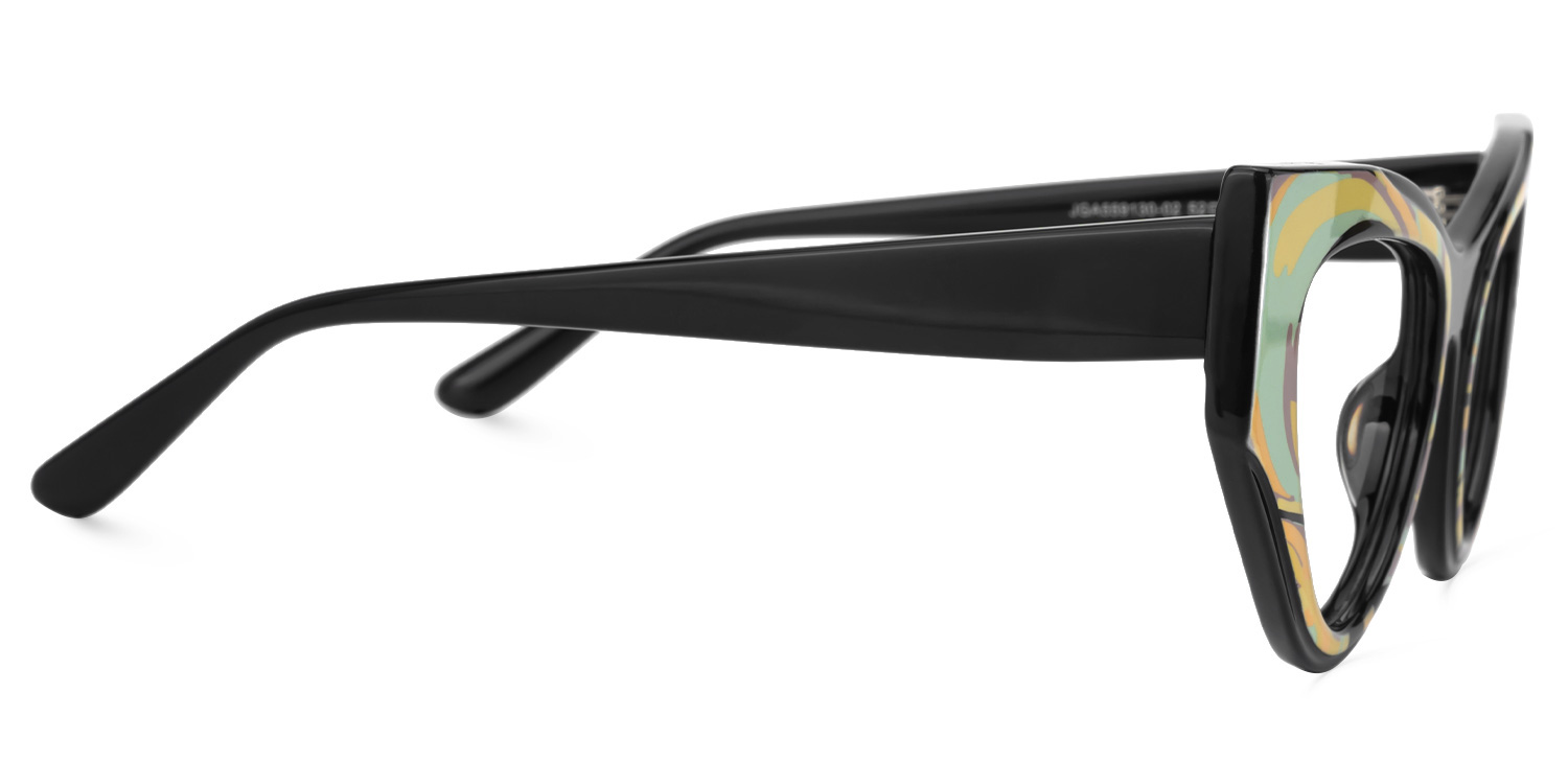 Jallow Purple Eyeglasses with Black Shape | ZEELOOL UK2