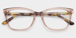 Bella Pink Rectangle Glasses2