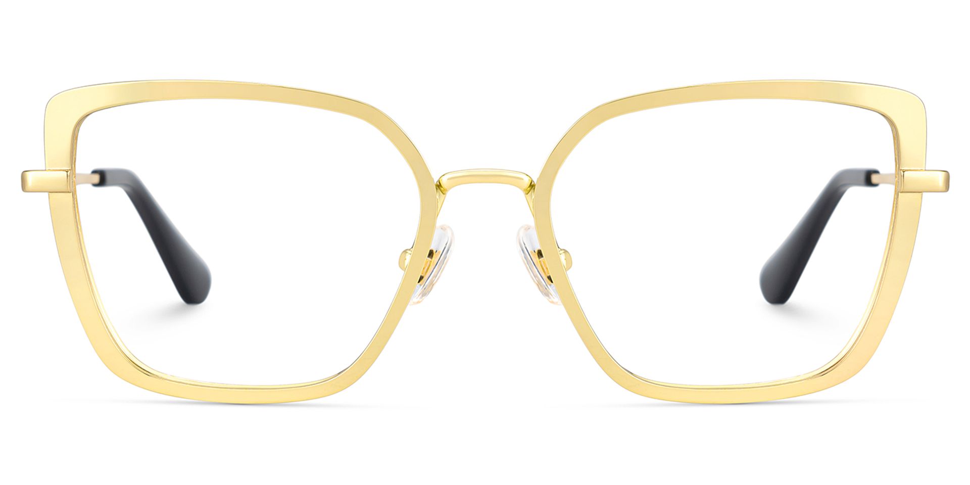 Square Gold Eyeglasses- Max Metal Frame Glasses0