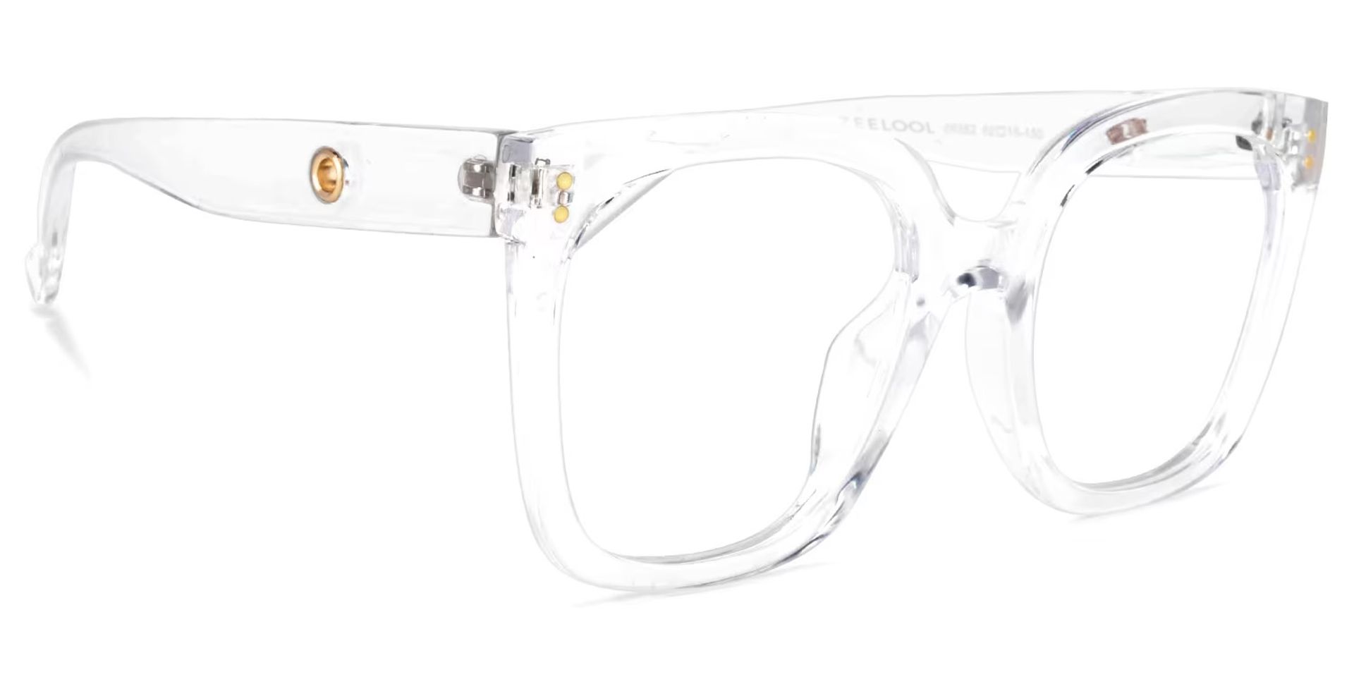 Ebony Square Clear Clear Frame Glasses | Zeelool4