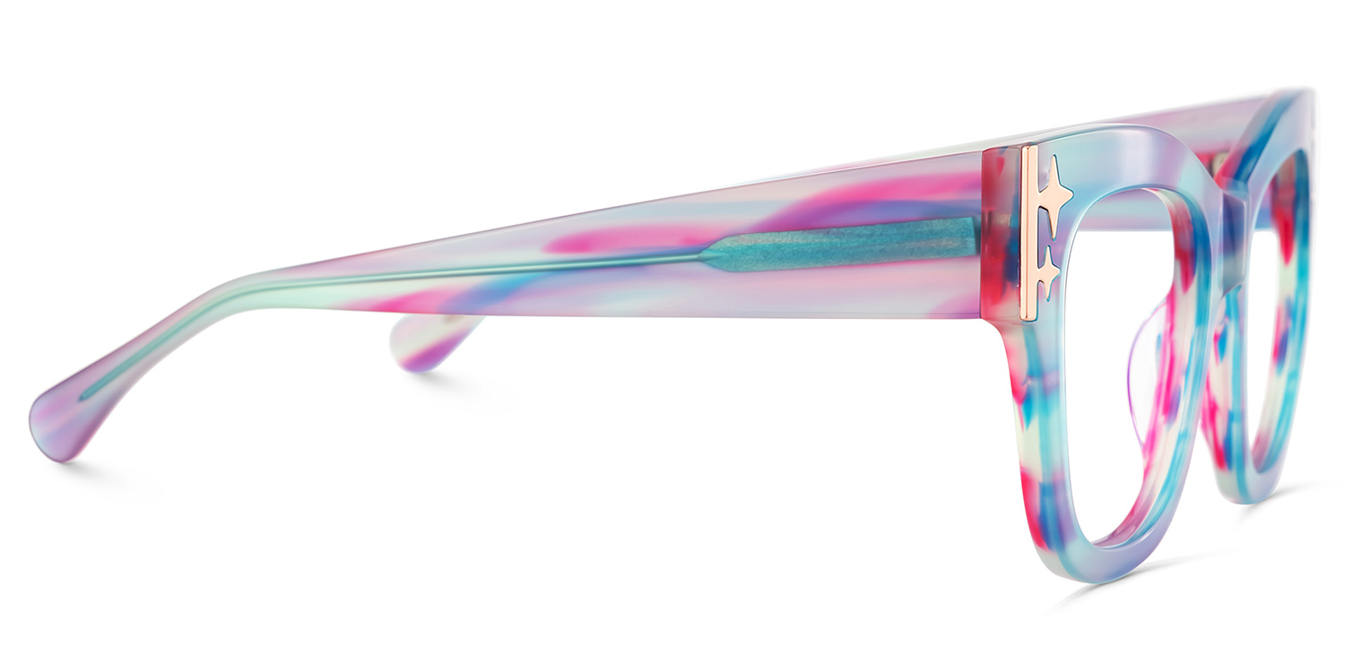 Minfia Square Blue Purple Glasses5