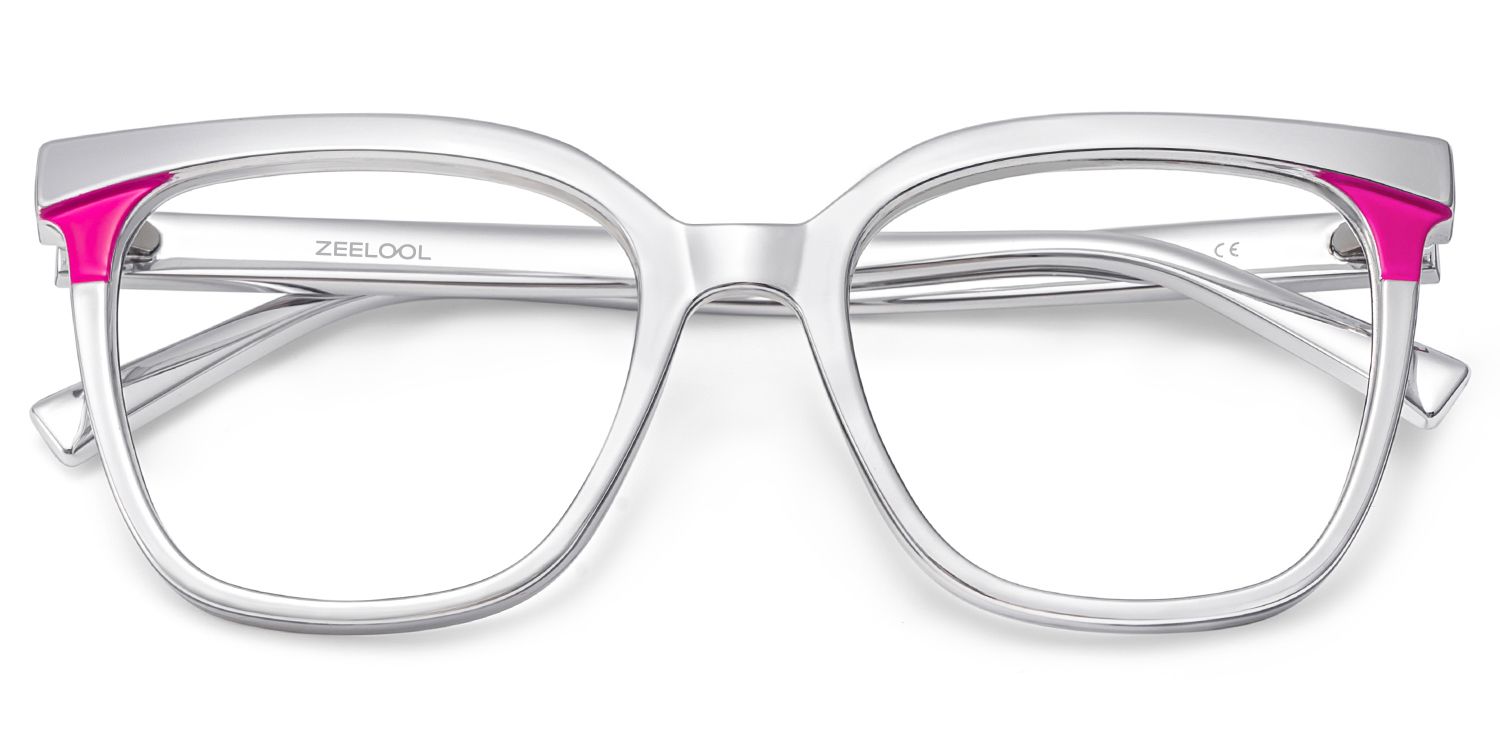 Dazzler silver square frame glasses Online | ZEELOOL2