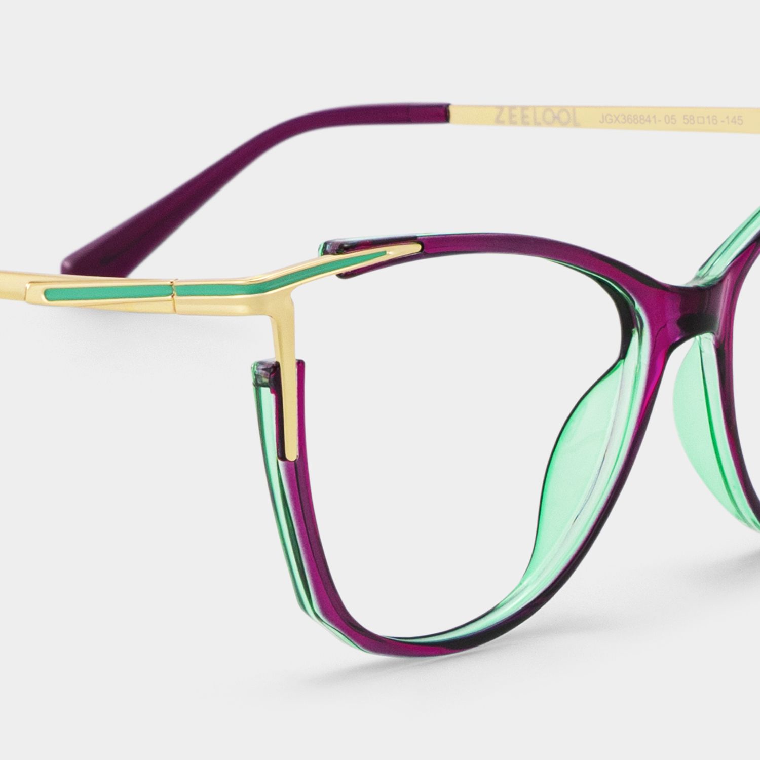 Cateye Yomary Purple Frame Glasses Deals | ZEELOOL UK4