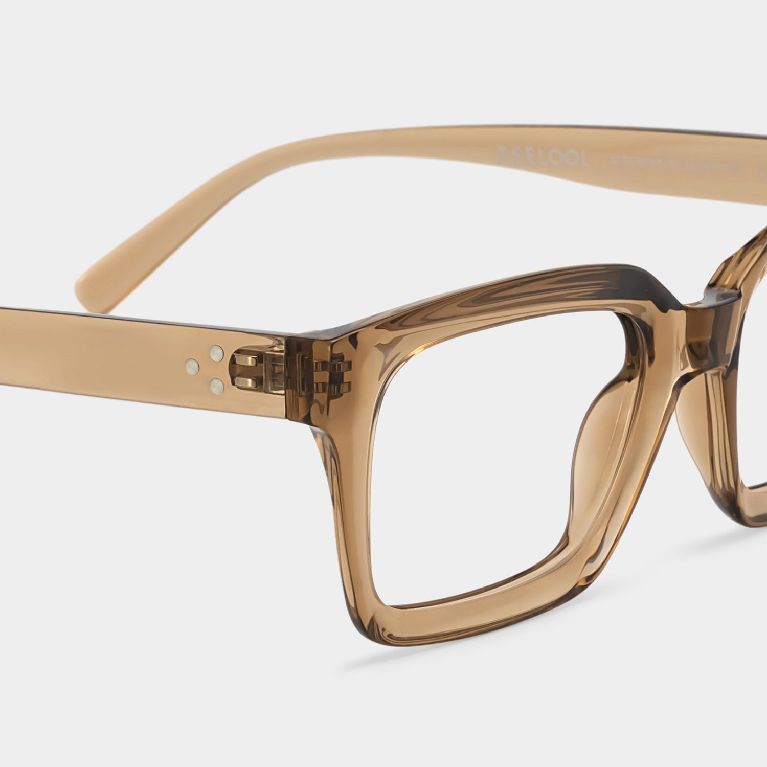 Grover Rectangle Eyeglasses and Beige Color Frames6