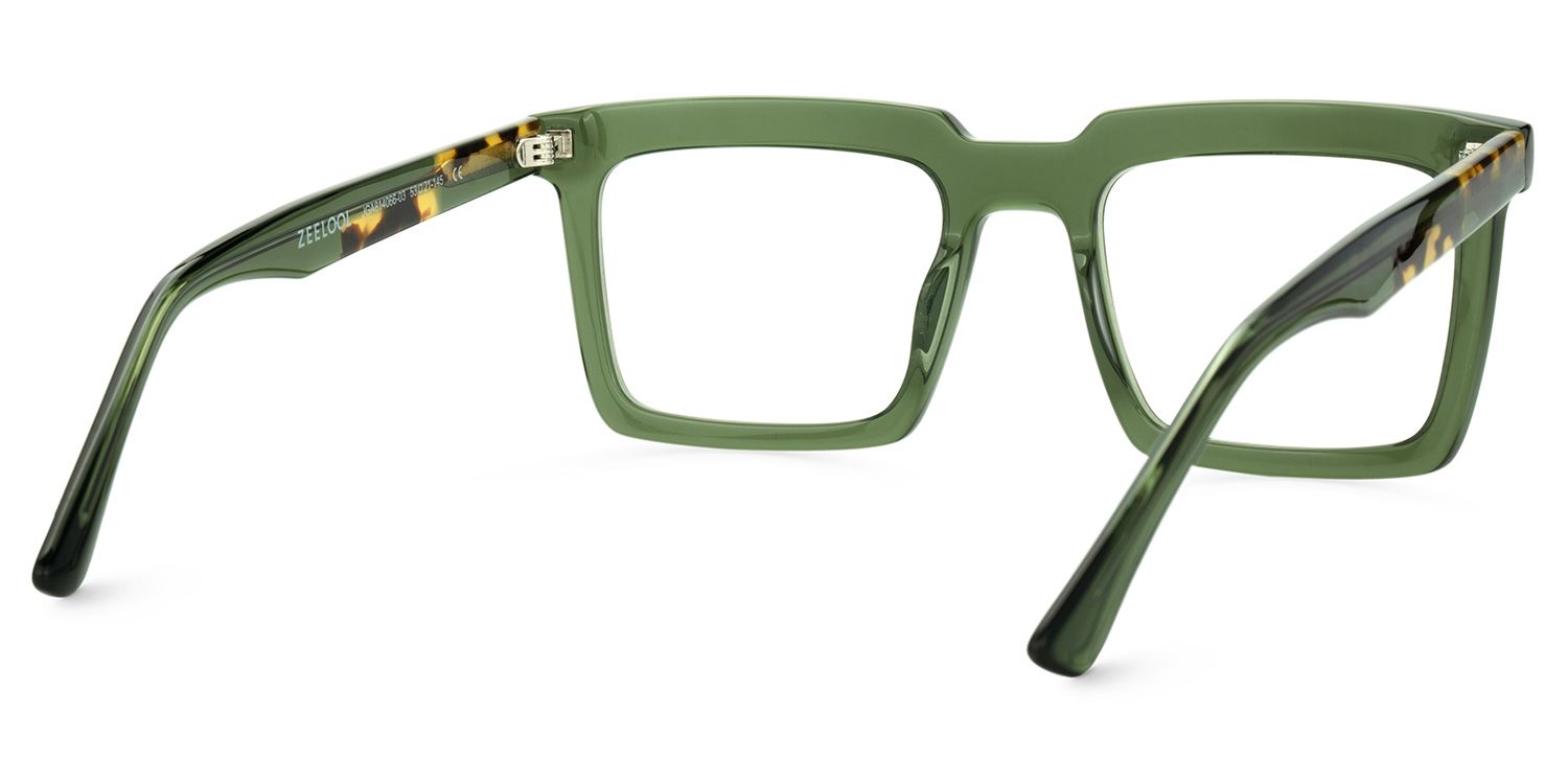 Leblanc Square Green Glasses For Men | ZEELOOL UK3