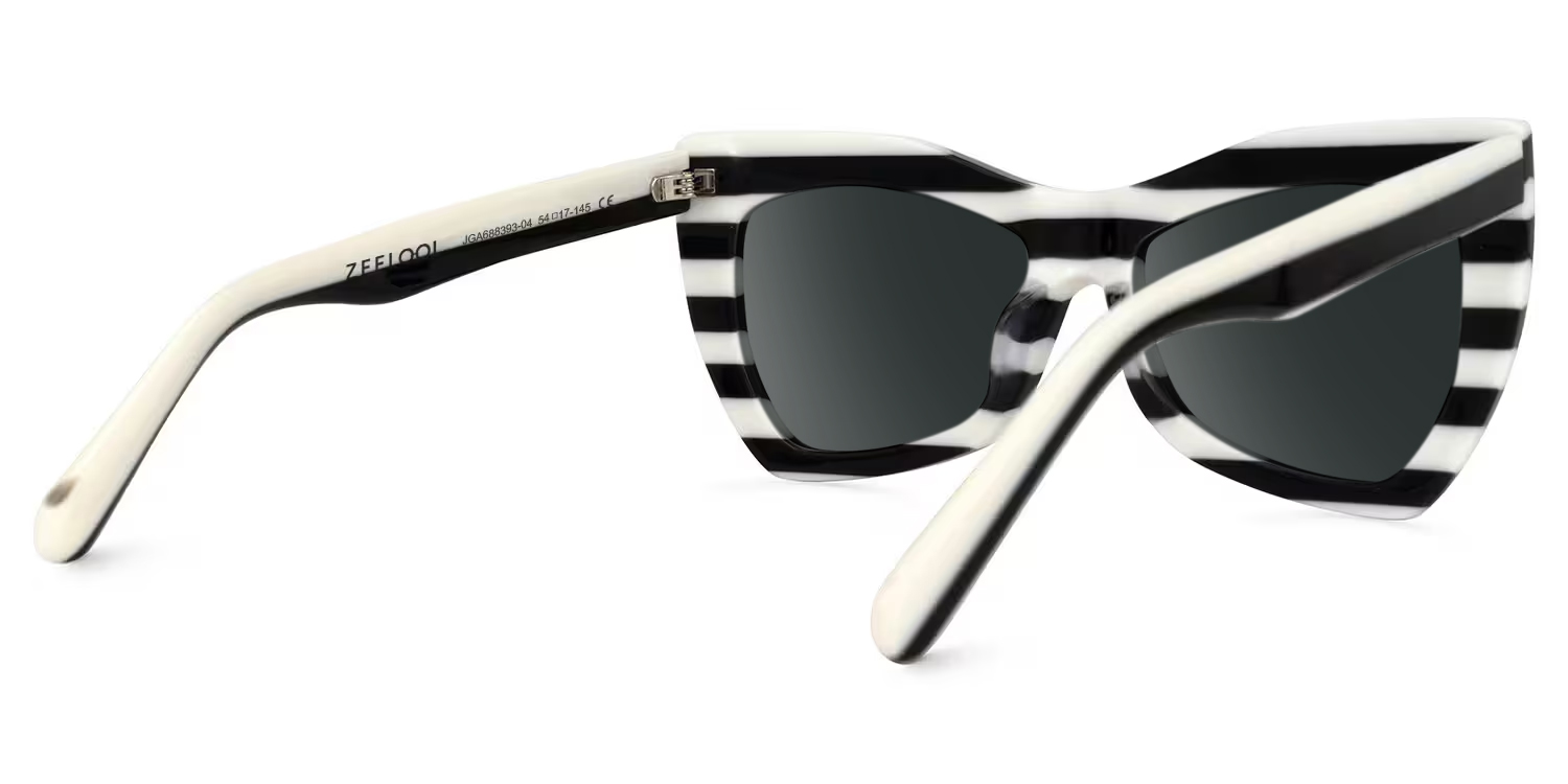 Bernita Geometric Black-White Glasses3