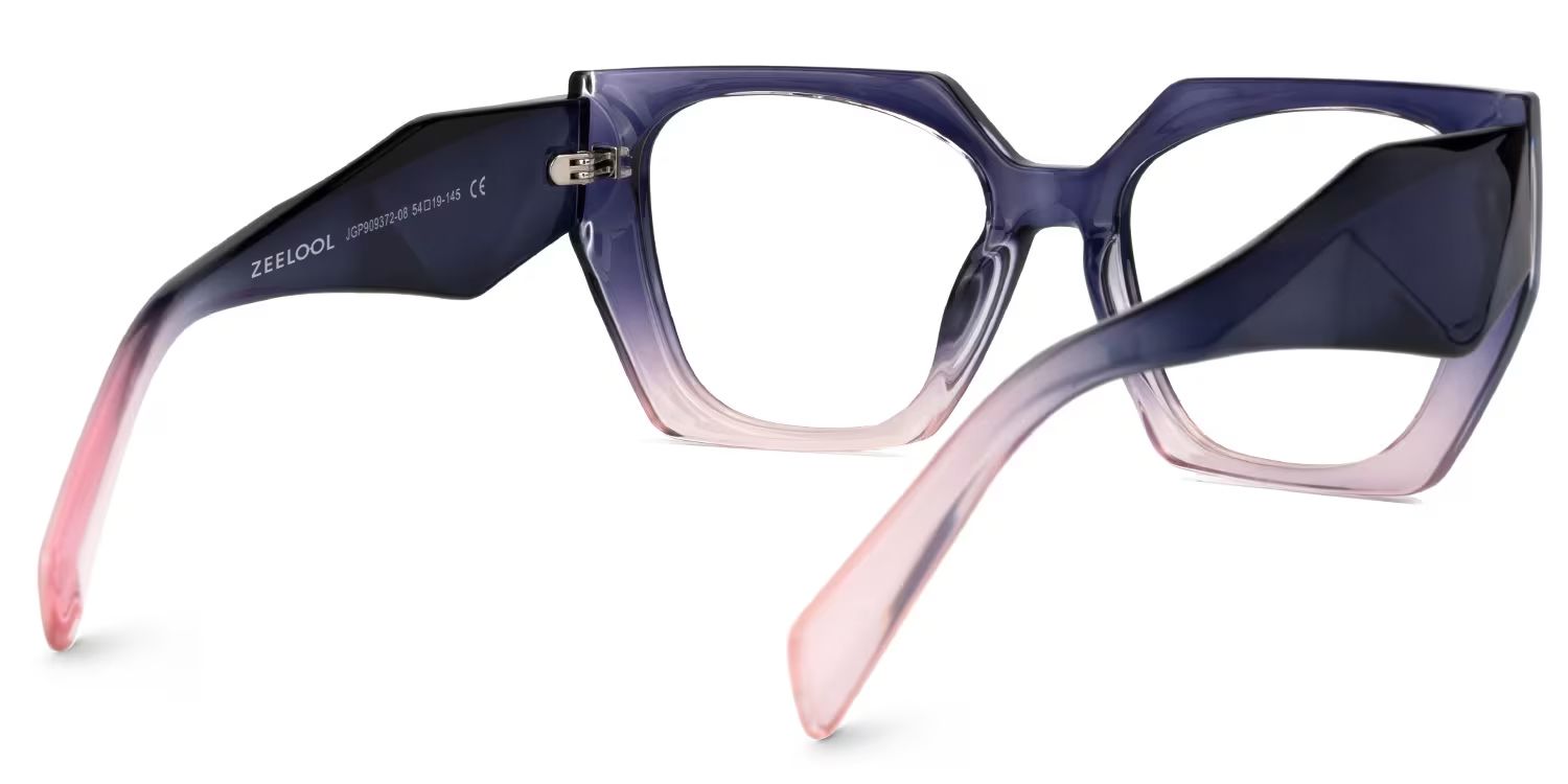 Geometric Sileidy Purple-Pink Glasses deals -Zeelool Glasses3