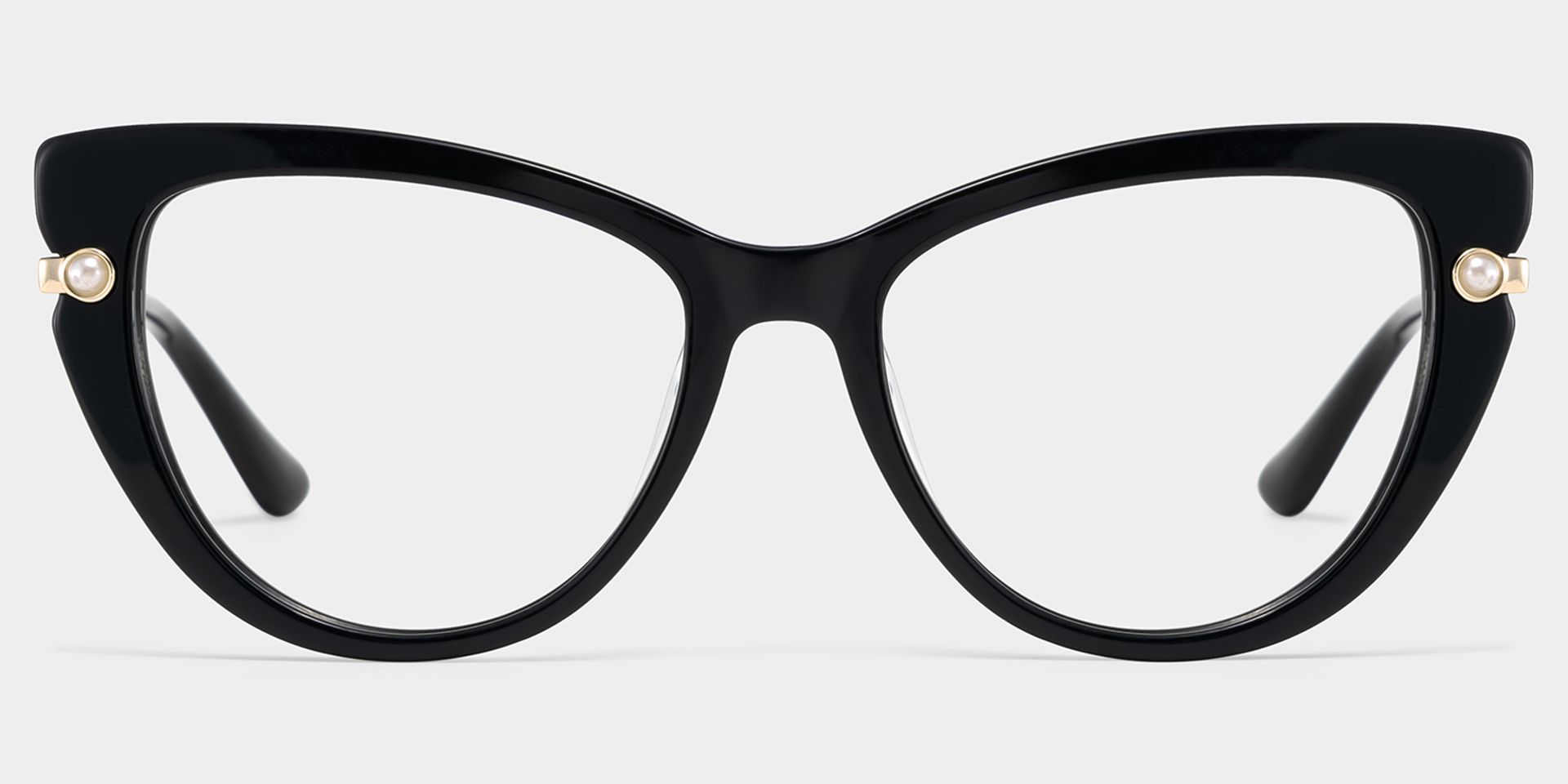 Cat eye Black Eyeglasses- Maggie Mixed Frame Glasses0