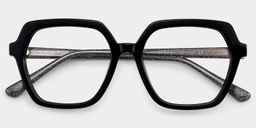 Devon Black Geometric Glasses1