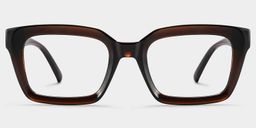 Marley Dark Brown Rectangle Glasses0