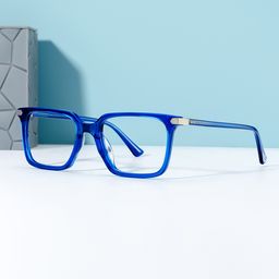 Goveo Rectangle Blue Glasses0