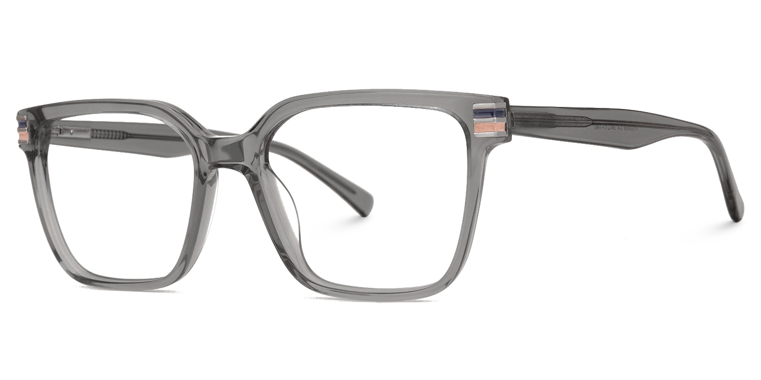 Rectangle Rucke Gray Color Frame Glasses | ZEELOOL UK1