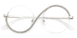 Jaila Round Silver Glasses1