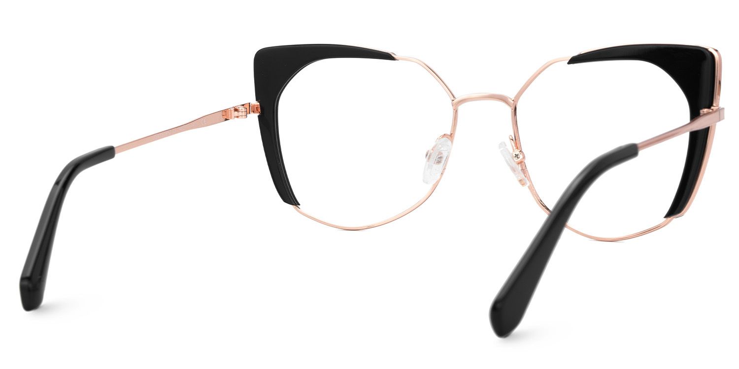 Ketty Prescription Black Frame Cateye Glasses | ZEELOOL UK3