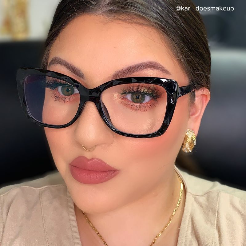 Wendell Black Cat Eye Frame Glasses | ZEELOOL UK5