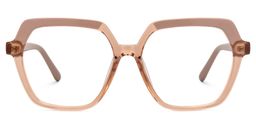 Norah Geometric Beige Glasses1