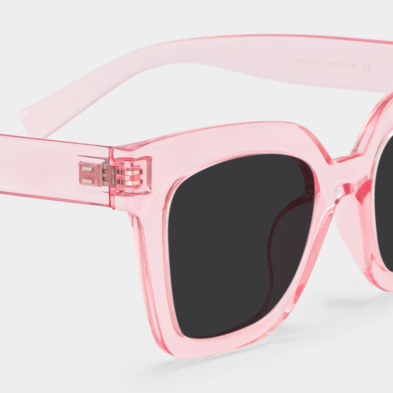 Malcolm Pink Translucent Glasses with Square Frames4