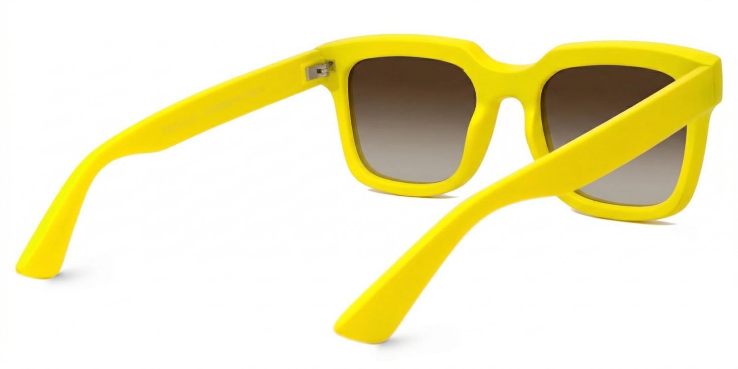 Liizbeett Square Yellow Frame Glasses | Zeelool Optical3