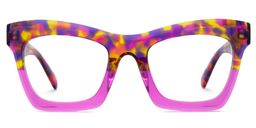 Benitez Square Neon Pink Glasses0