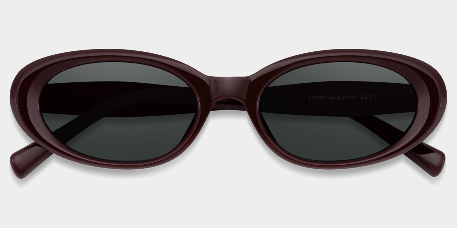 Zion Purple Frame Sunglasses with Oval Style | ZEELOOL UK1