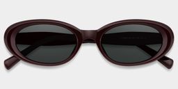 Zion Purple Oval Sunglasses1