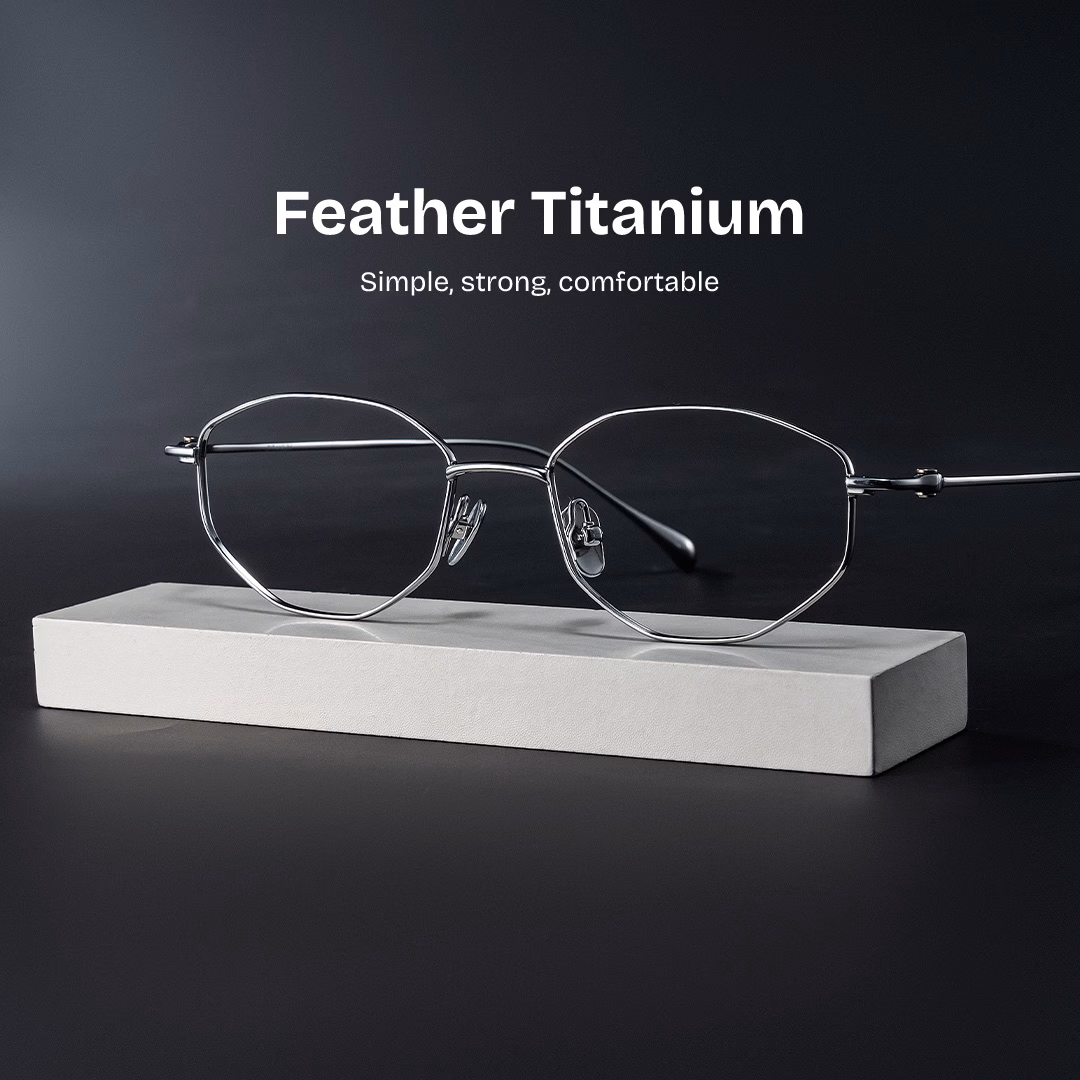 Everett Geometric Silver Glasses