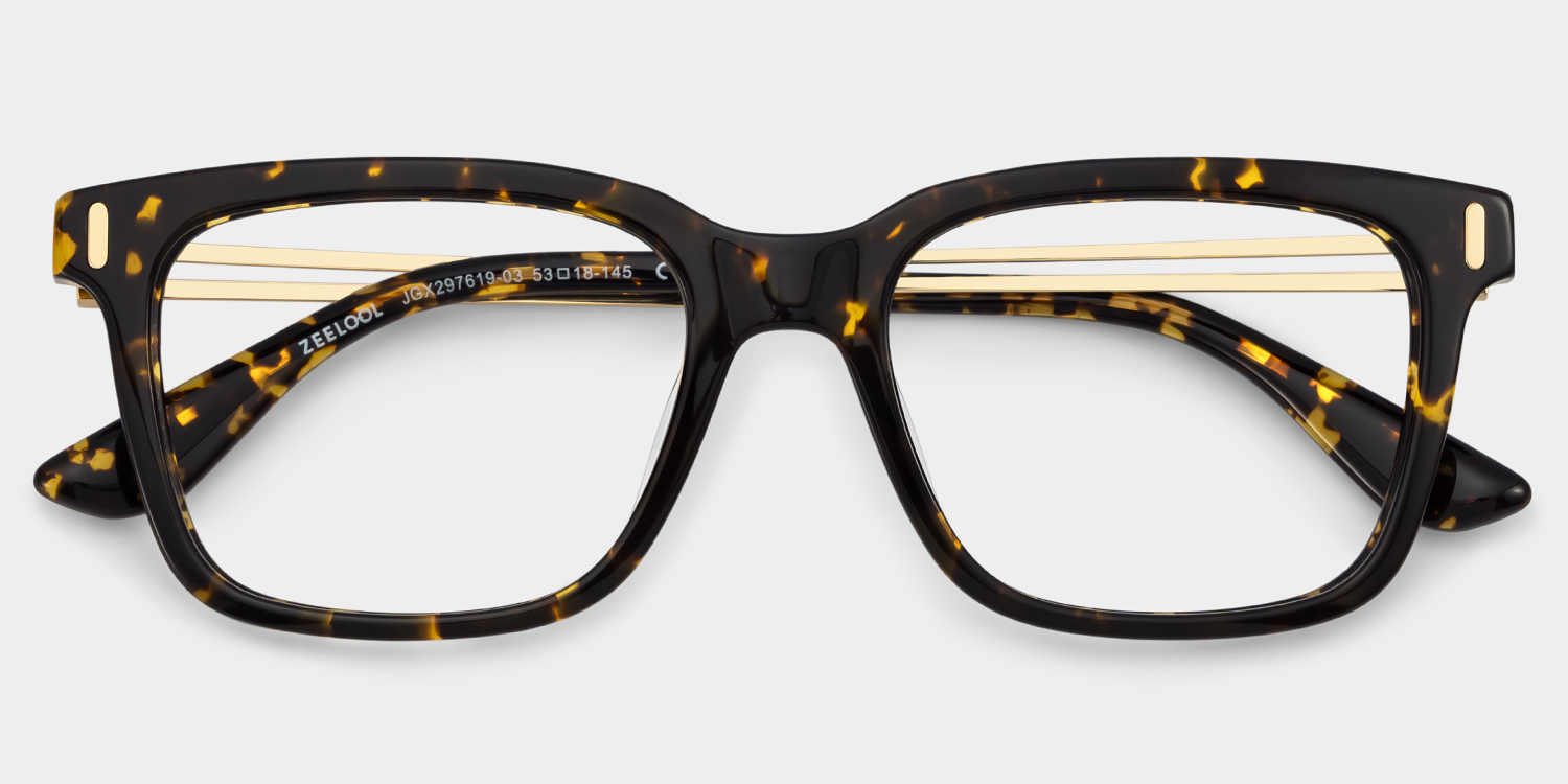 Axel Tortoise Frame Glasses with Rectangle Frame Online | ZEELOOL UK3