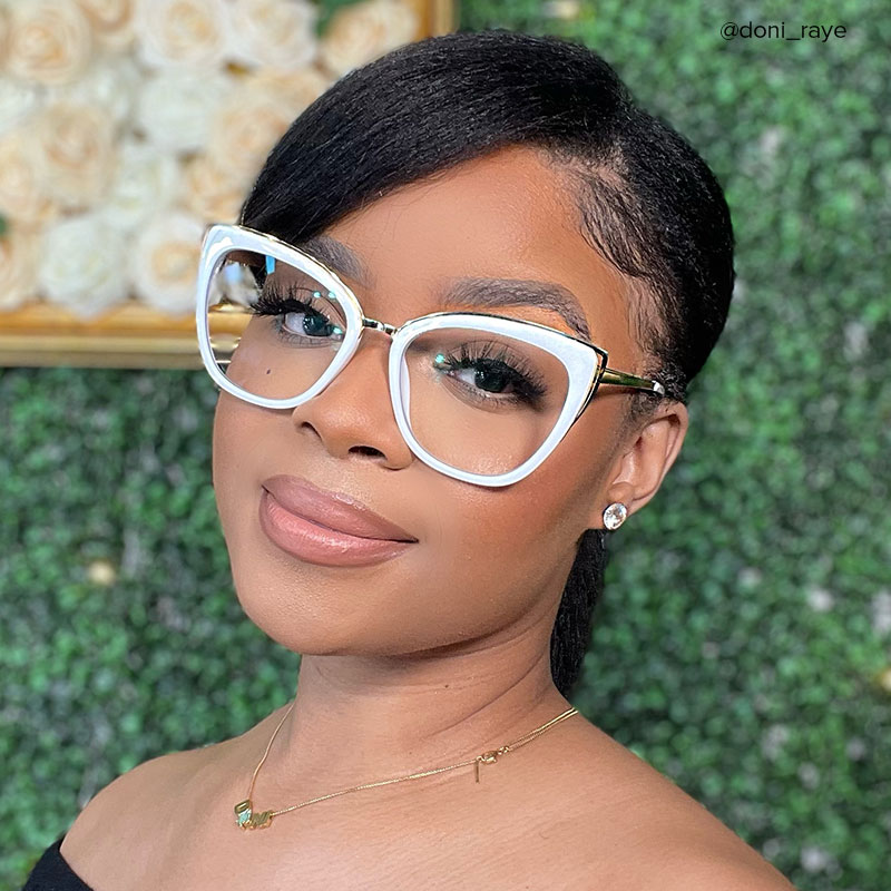 Ruiz Cateye White Glasses | ZEELOOL UK4