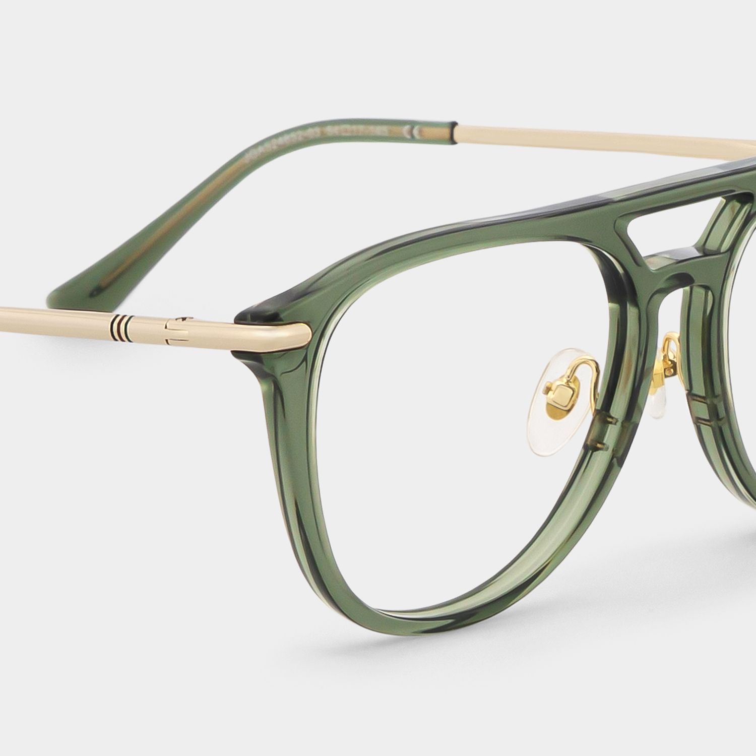 Isabelle Green Aviator Glasses | Nostalgic Campus Tone4
