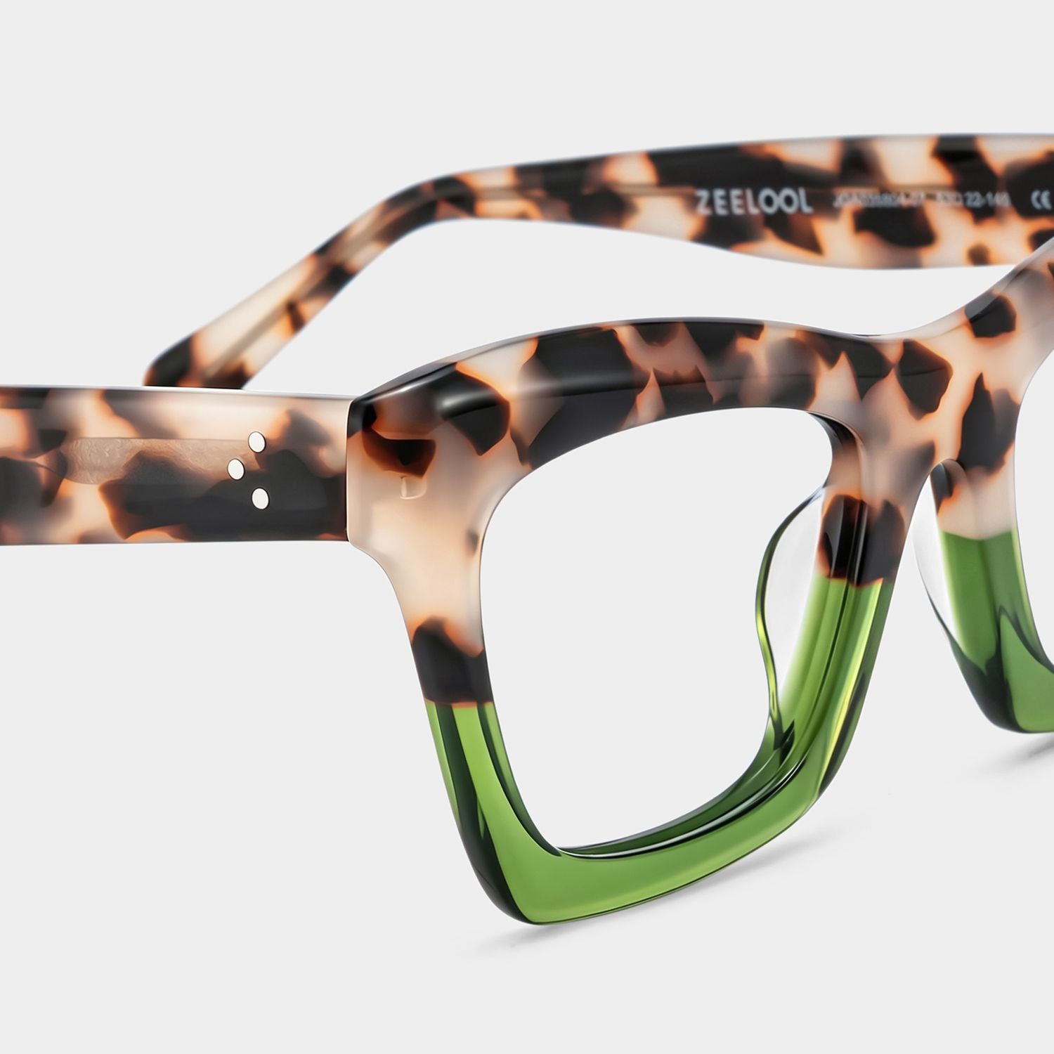 Benitez Square Two-Tone Frame & Prescription Eyeglasses6