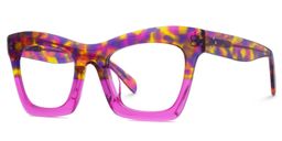 Benitez Neon Pink Square Glasses1