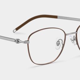 Nicole Rectangle Brown Glasses4