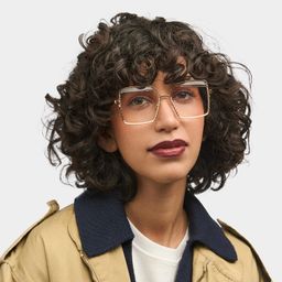 Toure Square Gold Glasses0