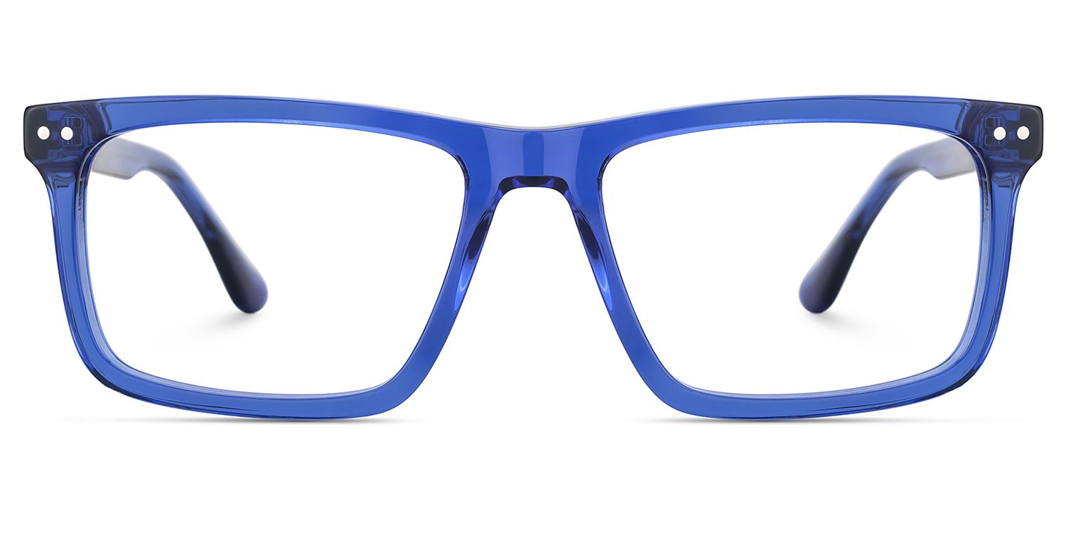 Emerson Eyeglasses in Rectangle Blue Frame | ZEELOOL UK1