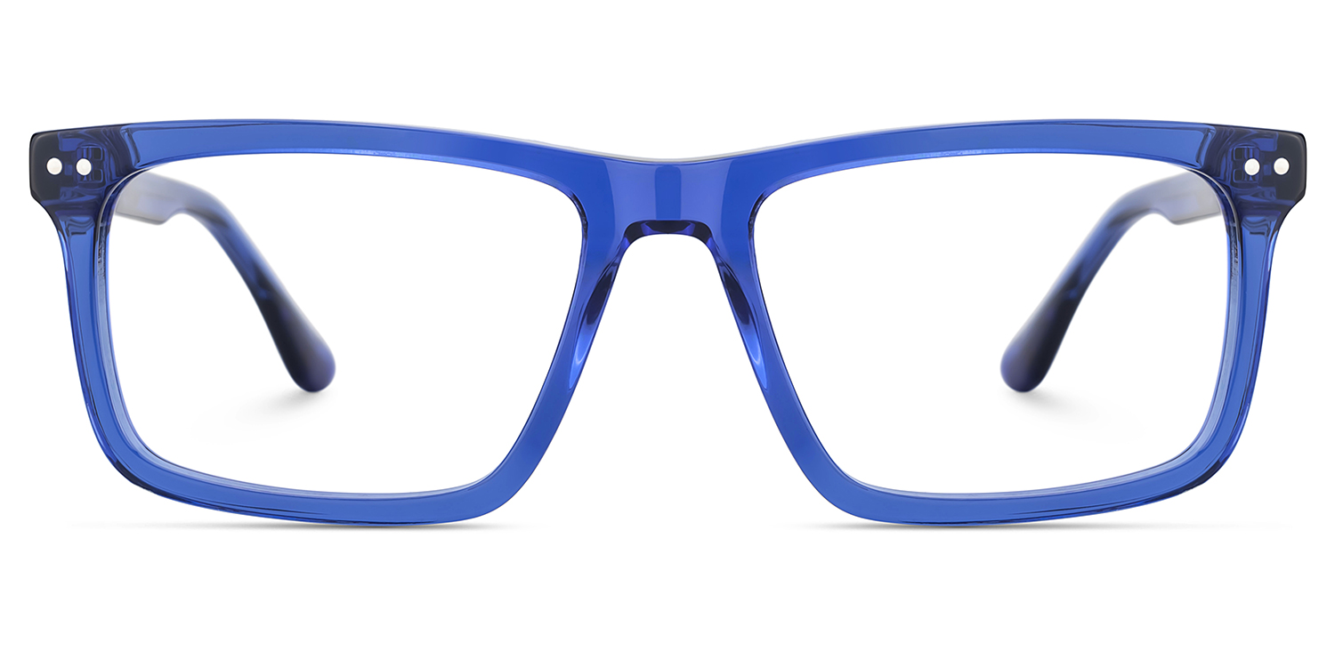 Emerson Rectangle Blue Glasses1