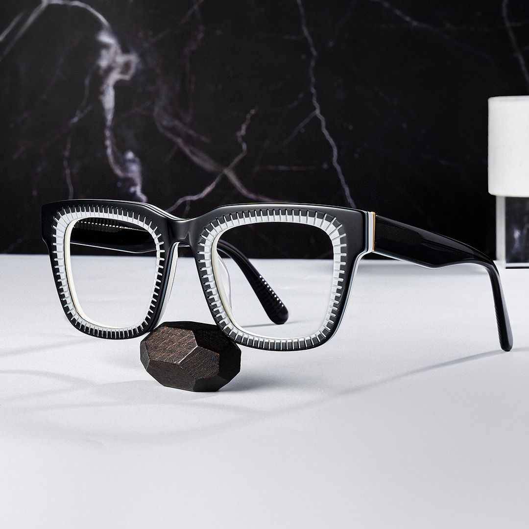 Square Black Acetate Eyewear Frames0