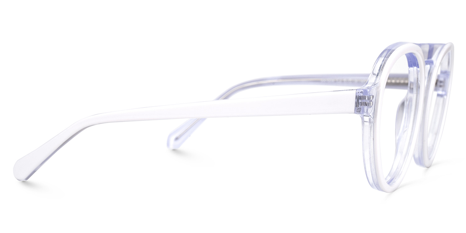 Aviator Gallardo White Glasses for Sale -Zeelool Glasses2