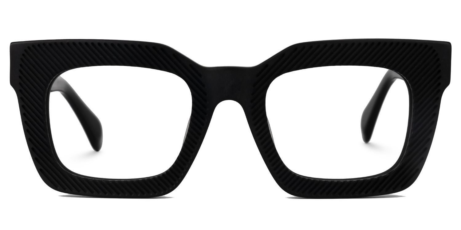 Keisa Square Black Glasses0