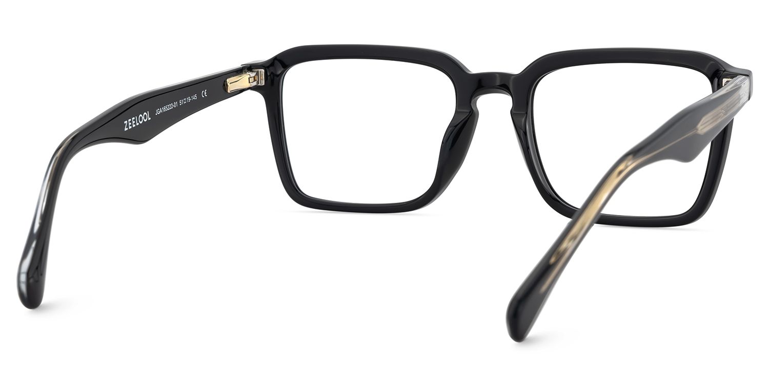 Vickerie Thin Black Glasses in Square Design | ZEELOOL UK5