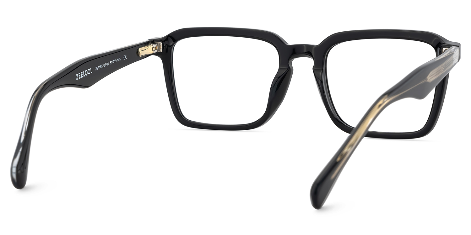 Vickerie Thin Black Glasses in Square Design | ZEELOOL UK5