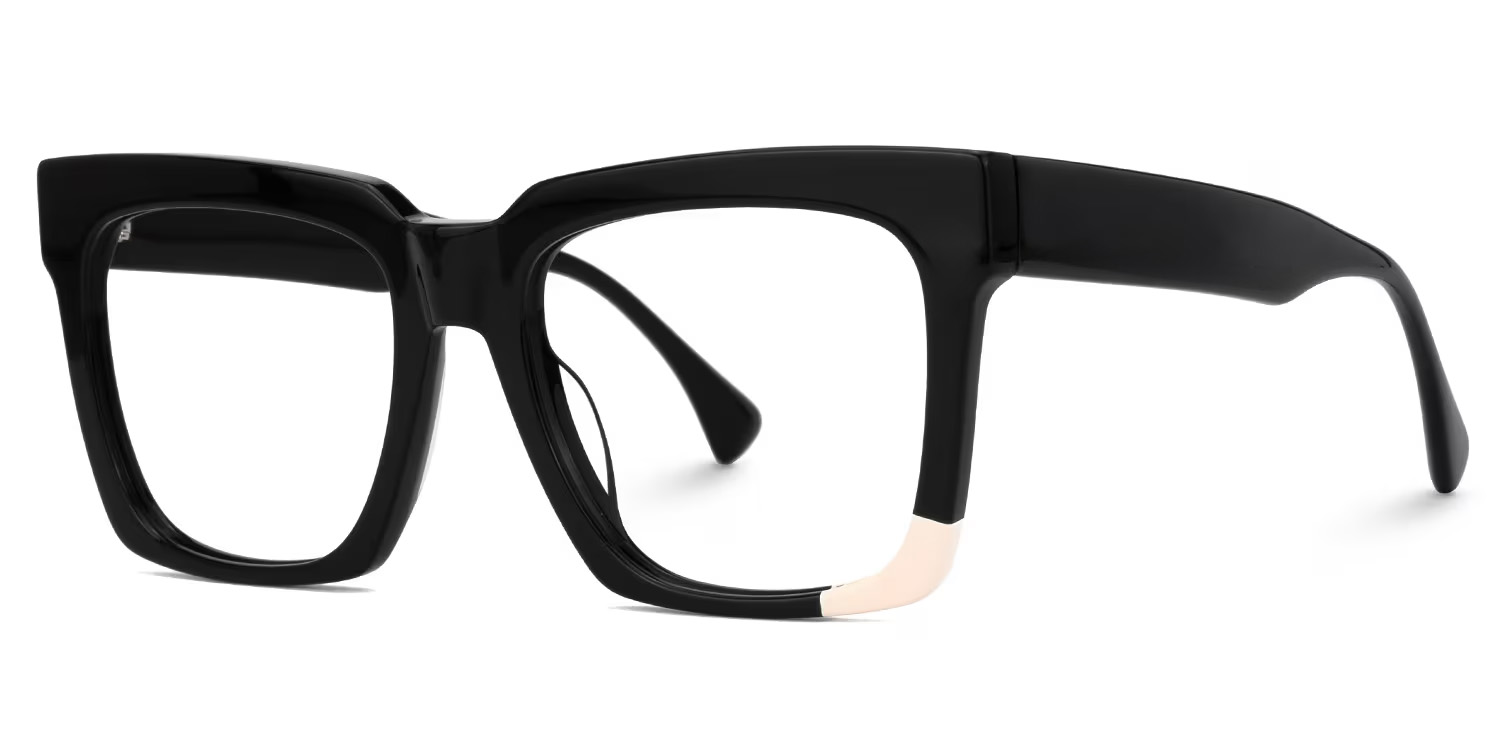 Barrios Square Black Glasses | ZEELOOL UK2
