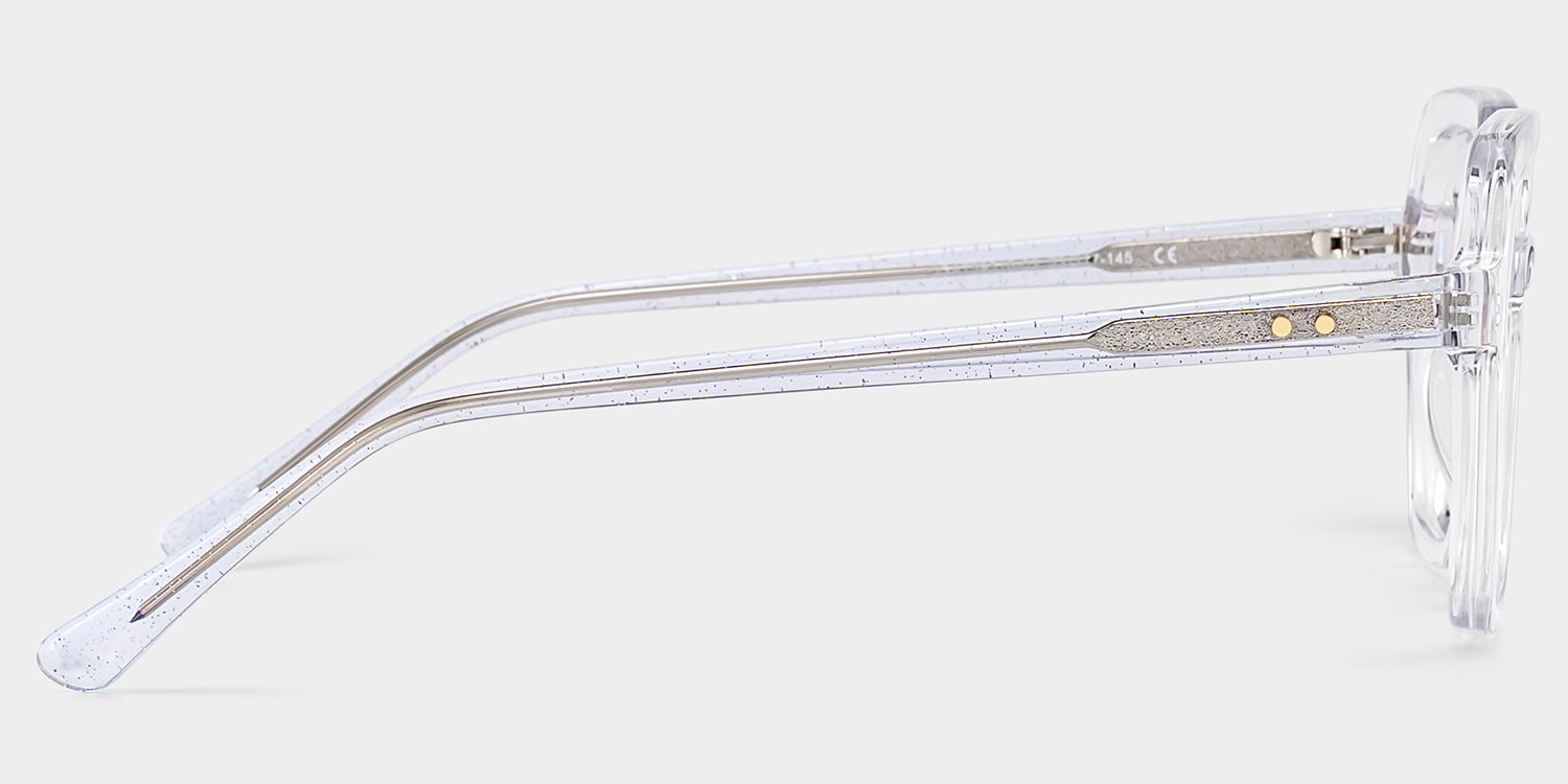 Devon Geometric Clear Hexagon Glasses for Women | ZEELOOL3