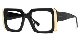 Jesse Black Rectangle Glasses1