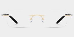 Adeline Rectangle Gold Glasses0