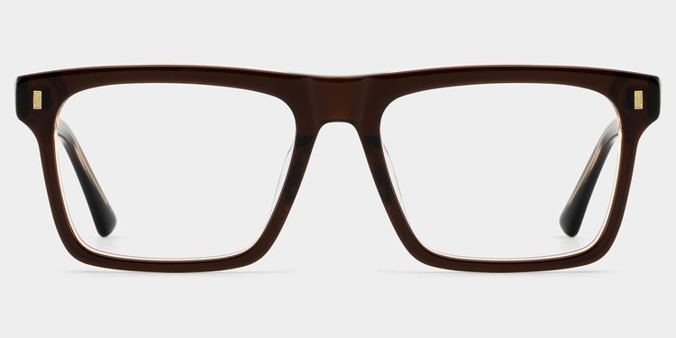 Henry Brown Rectangle Glasses