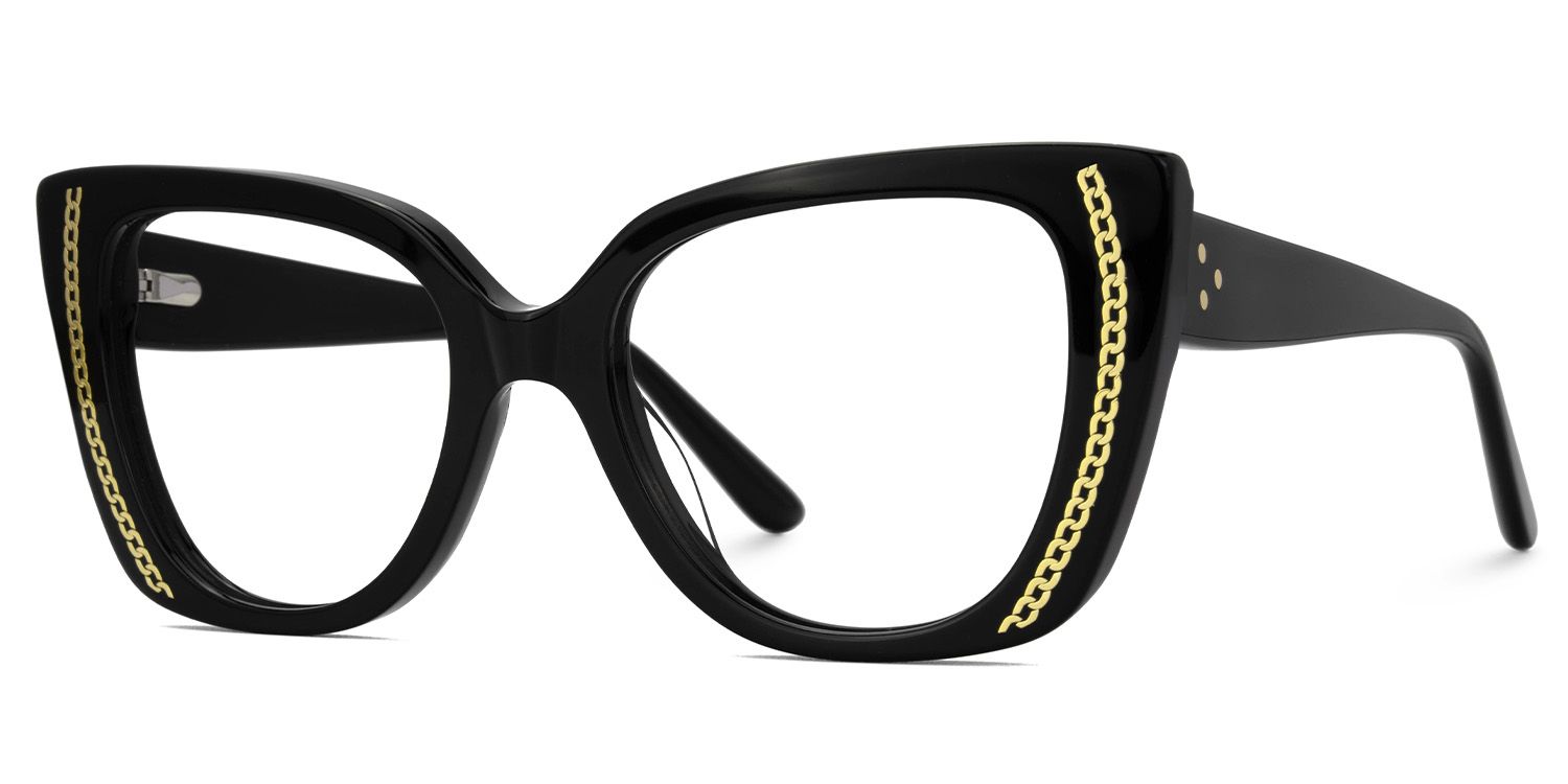 Smolin Acetate Black Cateye Specs | ZEELOOL UK1