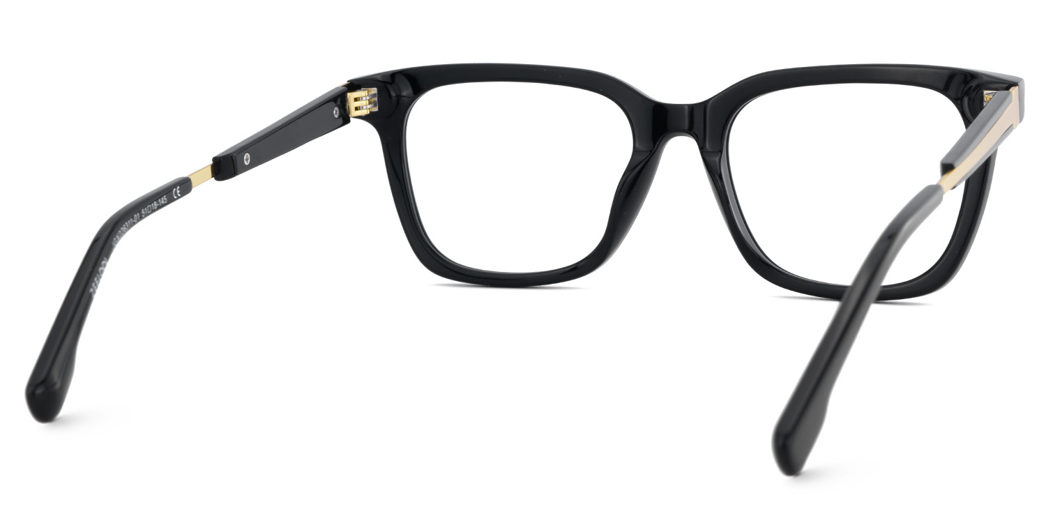 Charlton Rectangle Black Glasses5