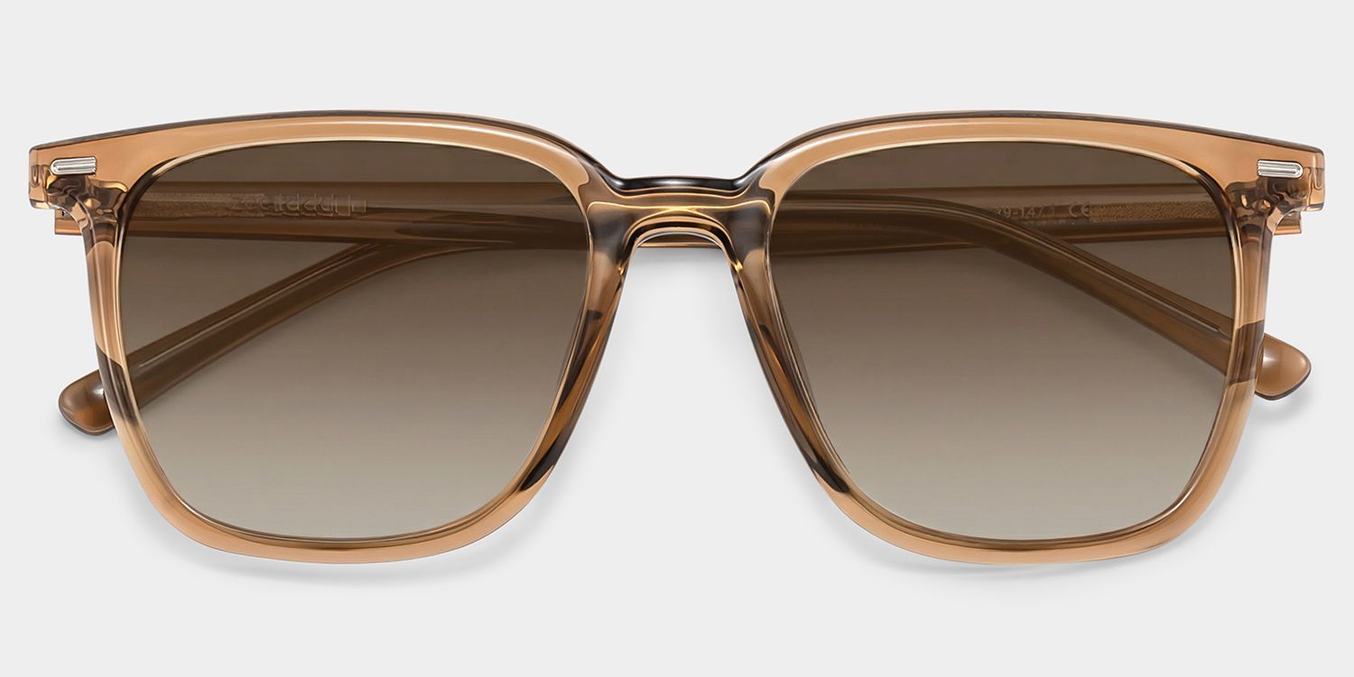 Eliza Light Brown Square Glasses Frames for Women | ZEELOOL1